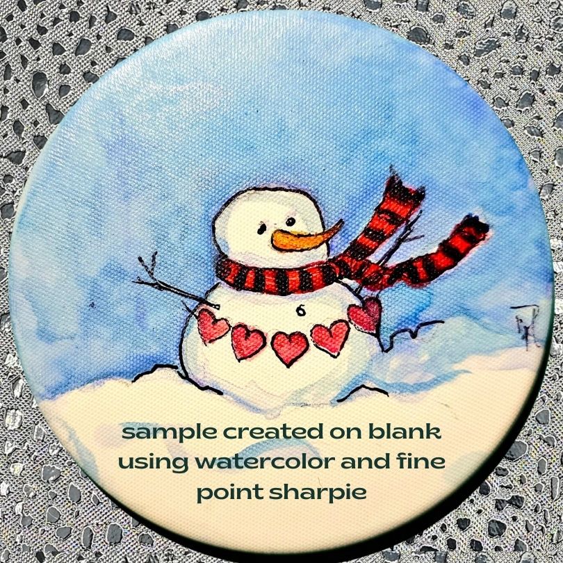 BLANK WHITE 3-inch DIY magnetic creative canvas